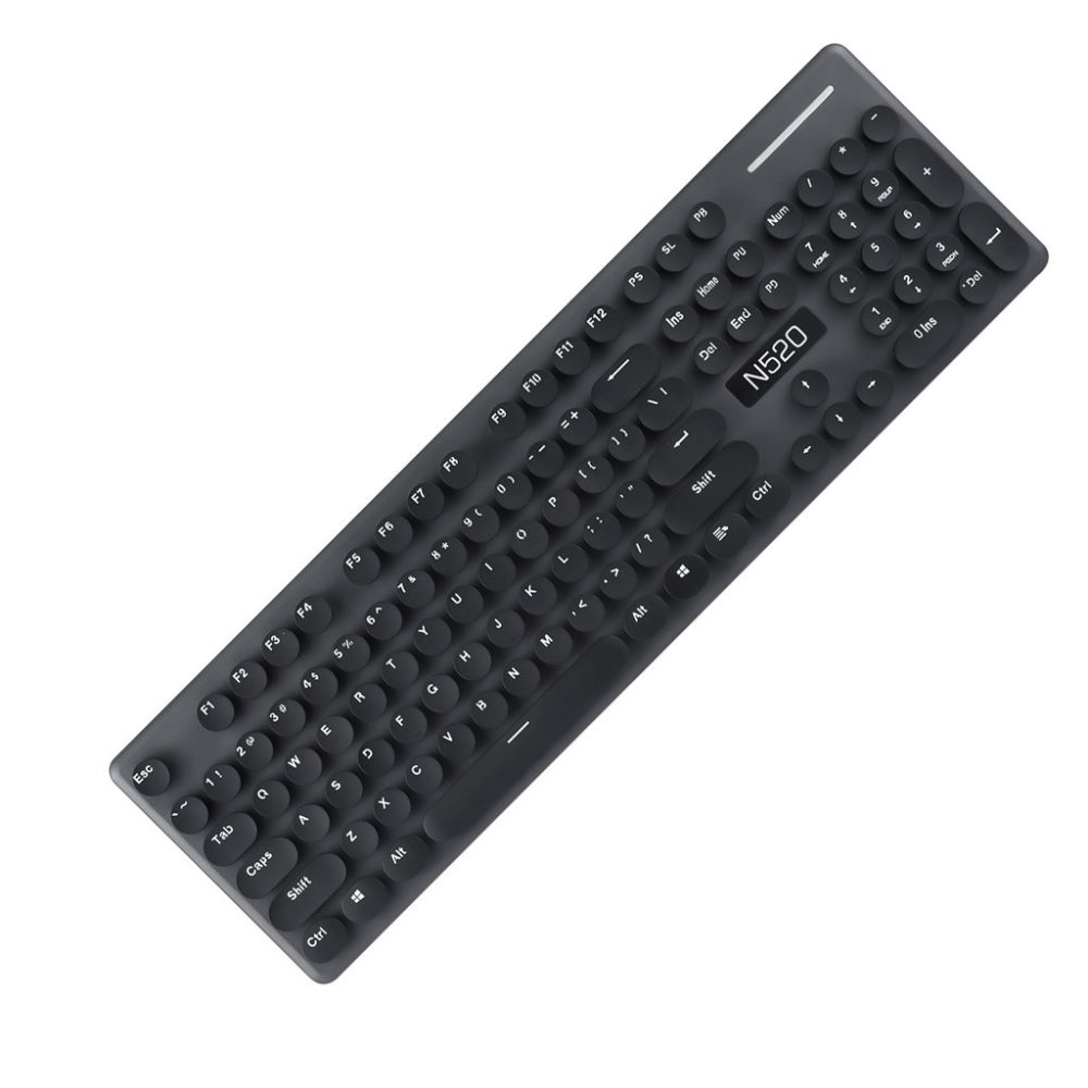 2.4GHz ワイヤレス ラウンドキー フルキーボード＆マウス 1600DPI - 画像 (13)