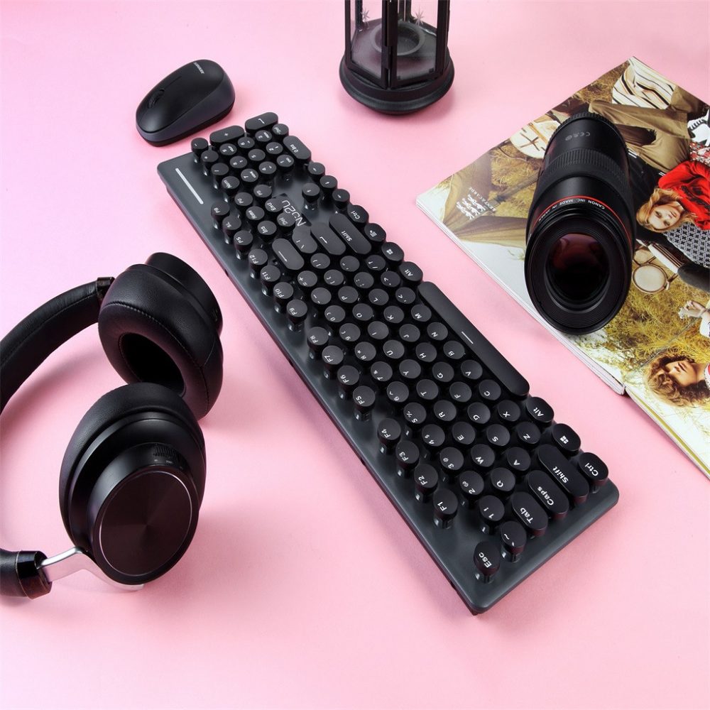 2.4GHz ワイヤレス ラウンドキー フルキーボード＆マウス 1600DPI - 画像 (16)