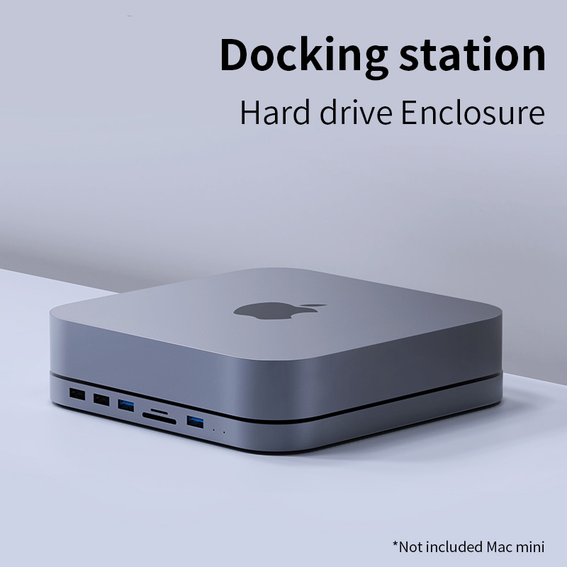 Mac mini 対応 ドッキングステーション USB 3.0 Type-C microSDカードスロット SATAストレージポート