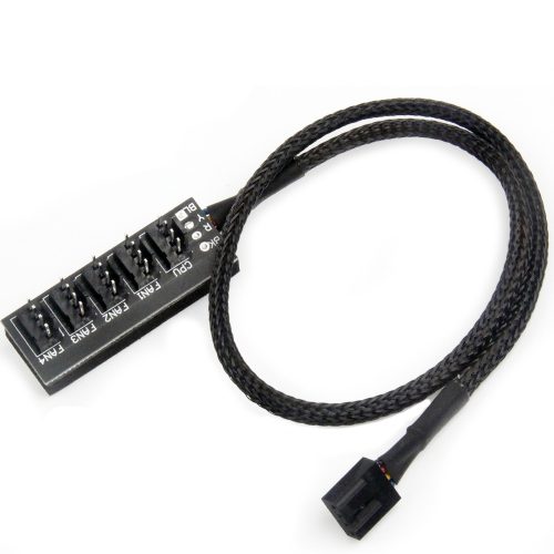 デスクトップパソコン用 4ピン TX4 PWM 冷却ファン コネクター x5 増設 ハブ