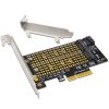 NVME M.2 SSD M Key + B Key SATA → PCI-E x4 Gen 3 アダプター