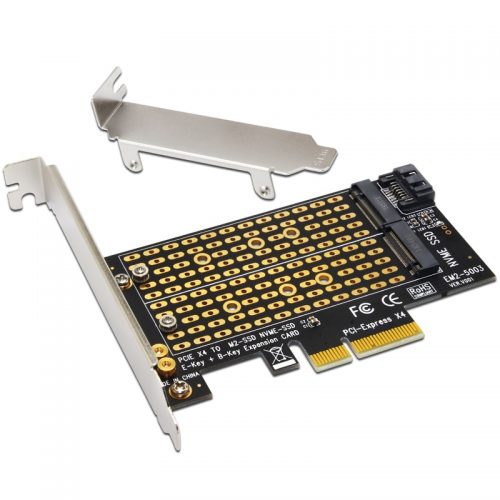 NVME M.2 SSD M Key + B Key SATA → PCI-E x4 Gen 3 アダプター