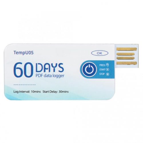 使い捨て USB 温度データロガー 60日 10000ポイント PDFレポート