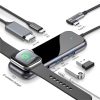 USB Type-C 6 in 1 ハブ 4K HDMI Type-C PD USB 3.0 x 2ポート 3.5mm オーディオジャック Apple watch Qi ワイヤレス充電
