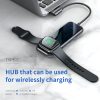 USB Type-C 6 in 1 ハブ 4K HDMI Type-C PD USB 3.0 x 2ポート 3.5mm オーディオジャック Apple watch Qi ワイヤレス充電 - 画像 (4)