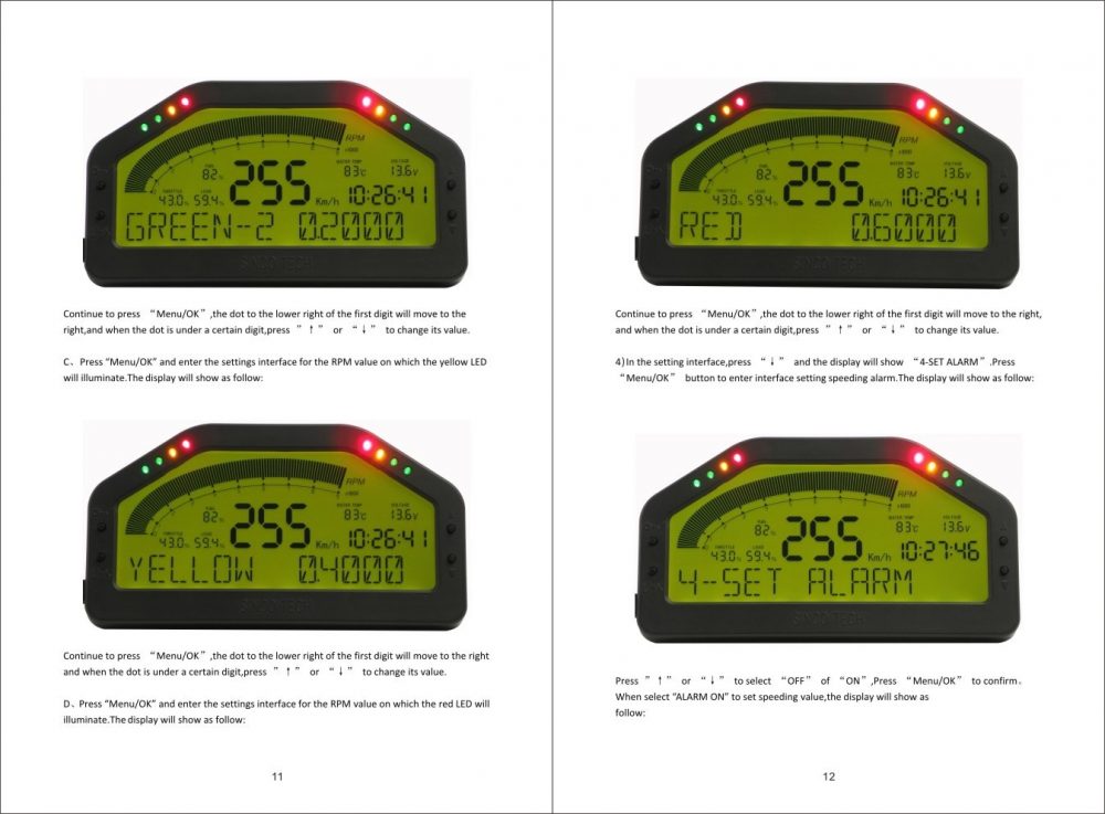ハイパフォーマンス OBD2 ダッシュボード 液晶デジタル スピードメーター タコメーター - 画像 (11)