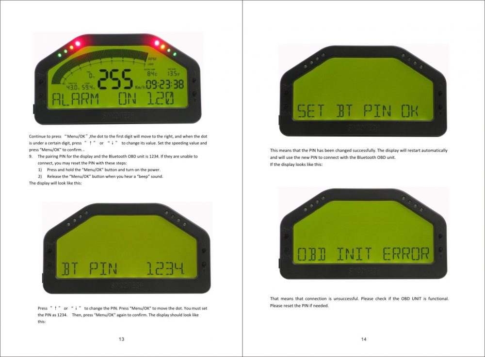 ハイパフォーマンス OBD2 ダッシュボード 液晶デジタル スピードメーター タコメーター - 画像 (12)