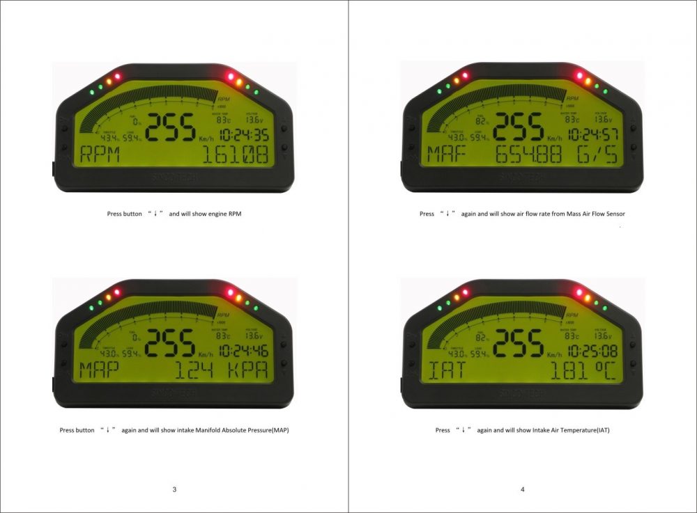 ハイパフォーマンス OBD2 ダッシュボード 液晶デジタル スピードメーター タコメーター - 画像 (7)