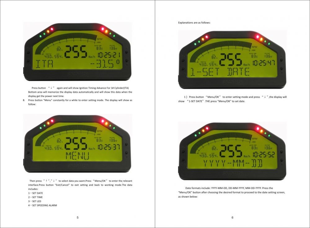 ハイパフォーマンス OBD2 ダッシュボード 液晶デジタル スピードメーター タコメーター - 画像 (8)