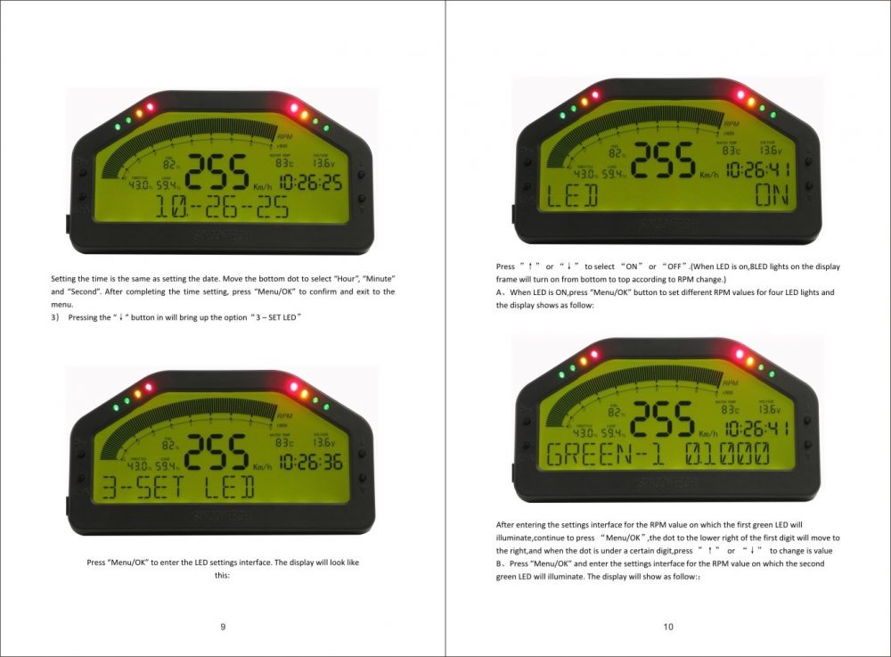 ハイパフォーマンス OBD2 ダッシュボード 液晶デジタル スピードメーター タコメーター - 画像 (10)