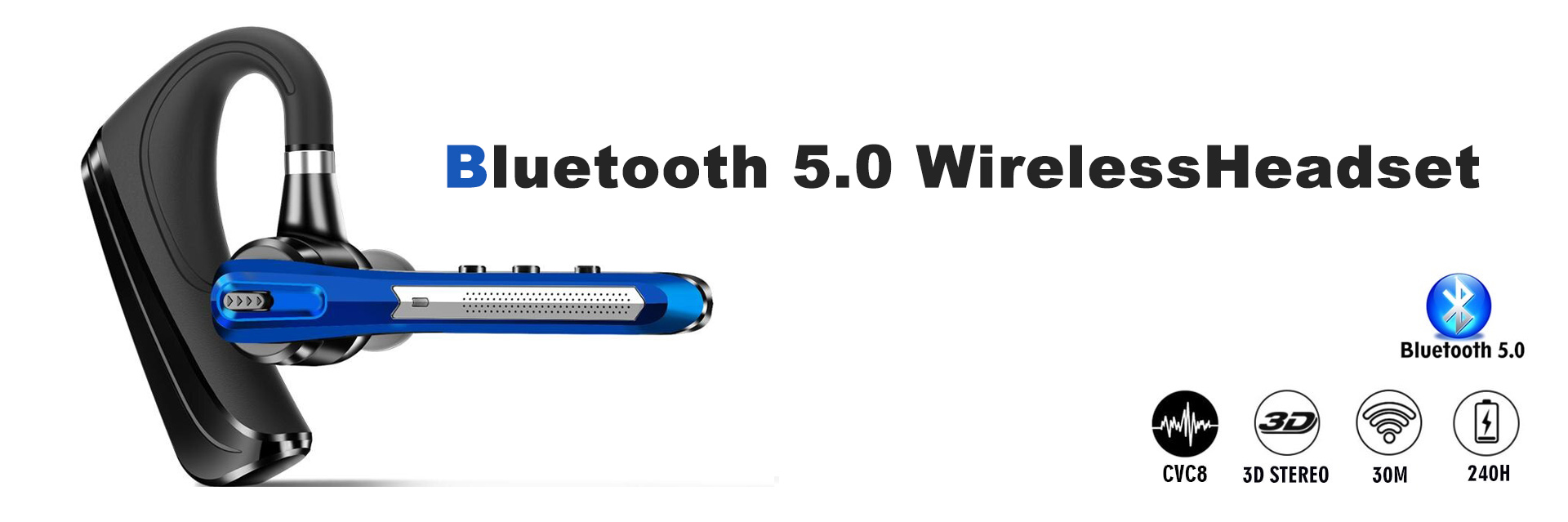 片耳 ワイヤレスステレオ Bluetooth 5.0 ノイズリダクション ヘッドセット
