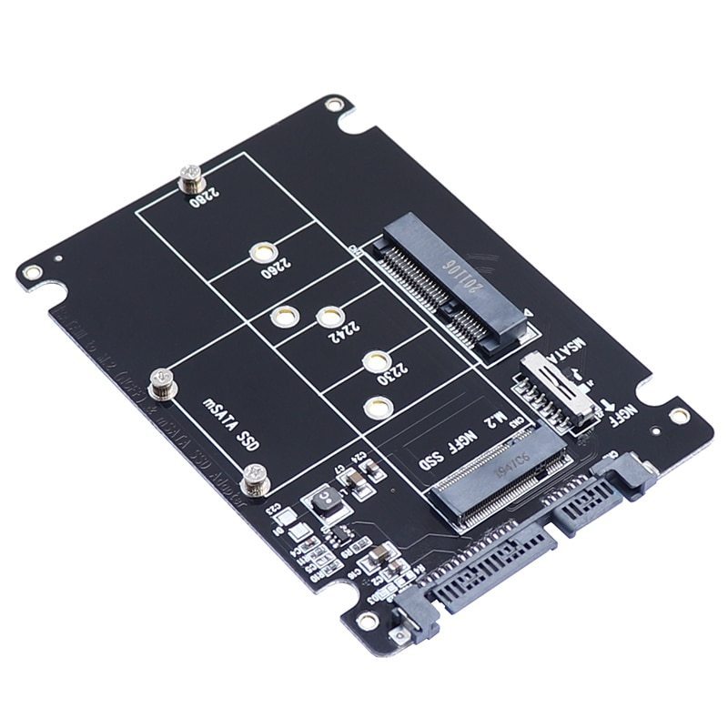 mSATA M key M.2 NGFF SSD to SATA アダプターカード + USB