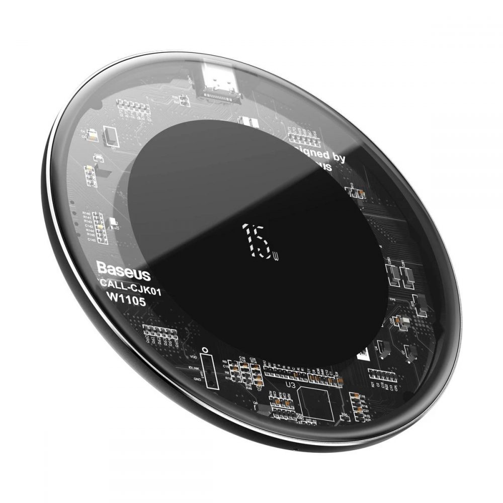 スケルトン Qi ワイヤレス充電器 15W iPhone Android スマートフォン - 画像 (2)