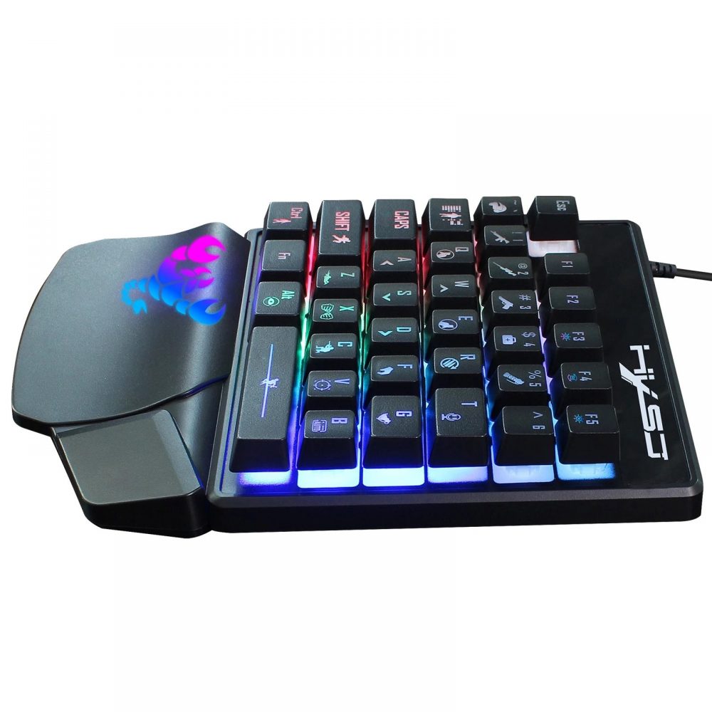 PUBG対応 35キー USB 有線 シングルハンド ゲーム キーボード - 画像 (8)