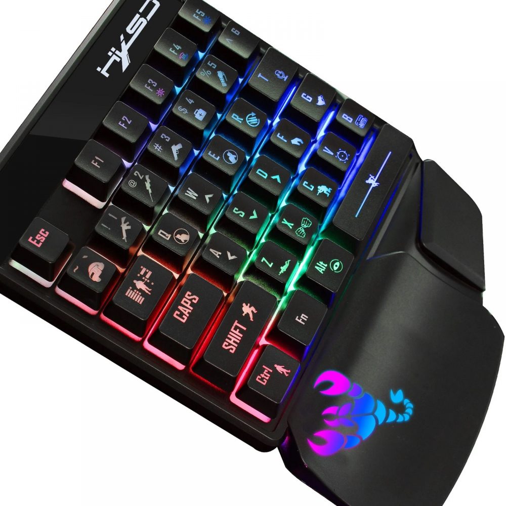PUBG対応 35キー USB 有線 シングルハンド ゲーム キーボード - 画像 (4)