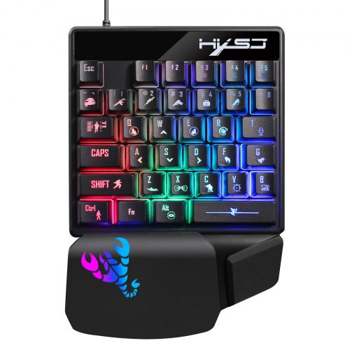 PUBG対応 35キー USB 有線 シングルハンド ゲーム キーボード