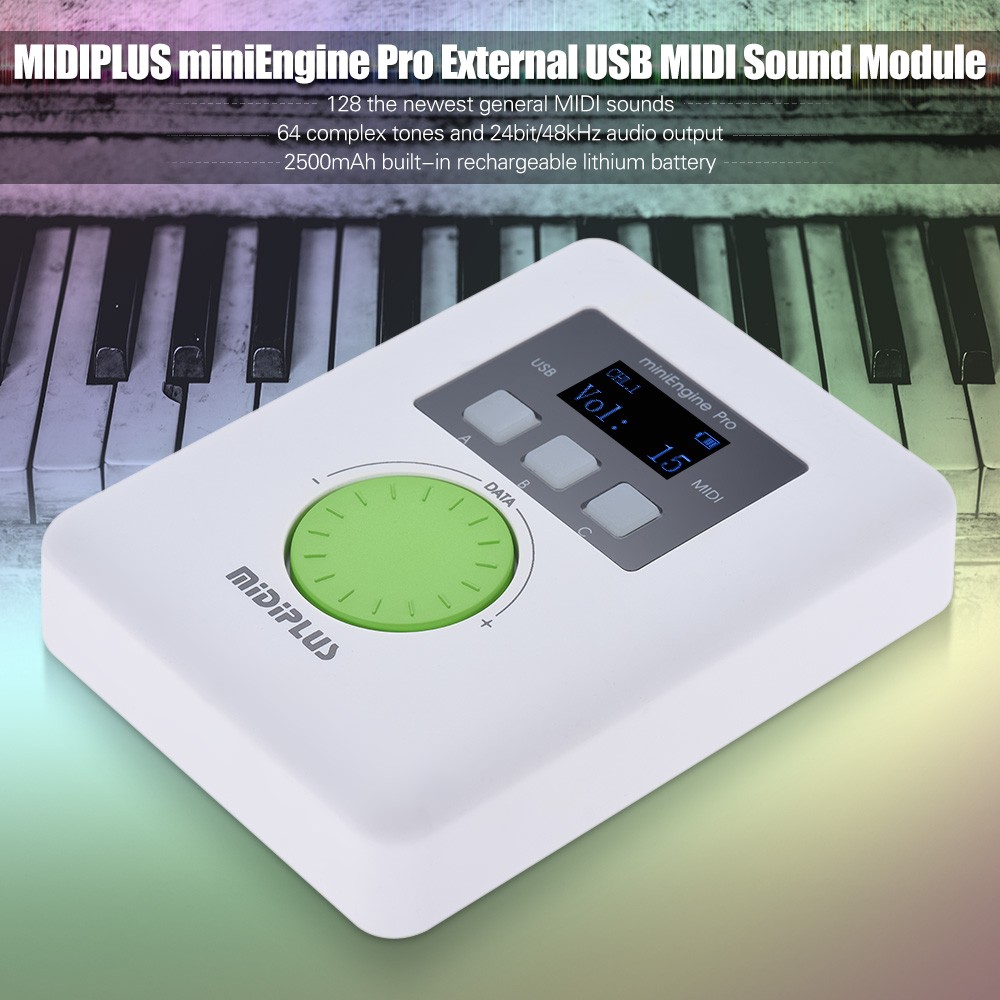 MIDIPLUS miniEngine Pro 外付け USB サウンドモジュール 128 MIDI サウンド 64 トーン