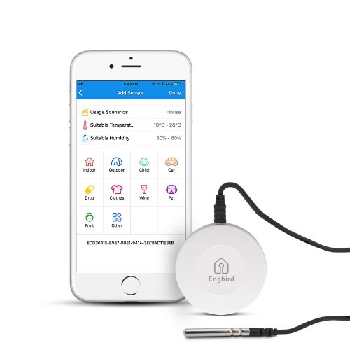 ワイヤレス Bluetooth サーモメーター & ハイドロメーター データロガー