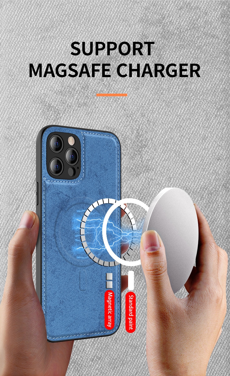 iPhone 12 Magsafeワイヤレス充電対応 キャンバスコート TPUケース