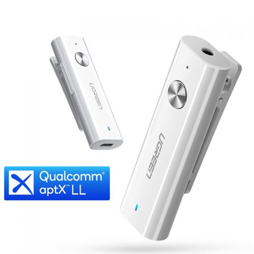 Bluetooth 5.0 ワイヤレス オーディオレシーバー APTX LL対応 3.5mm AUXジャック