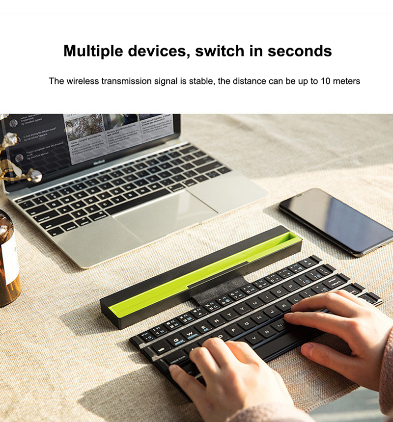 64キー 折りたたみ Bluetooth キーボード タブレット・スマホスタンド