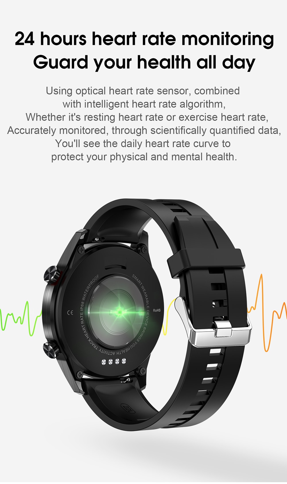 1.3 -inch round screen ECG smart watch 