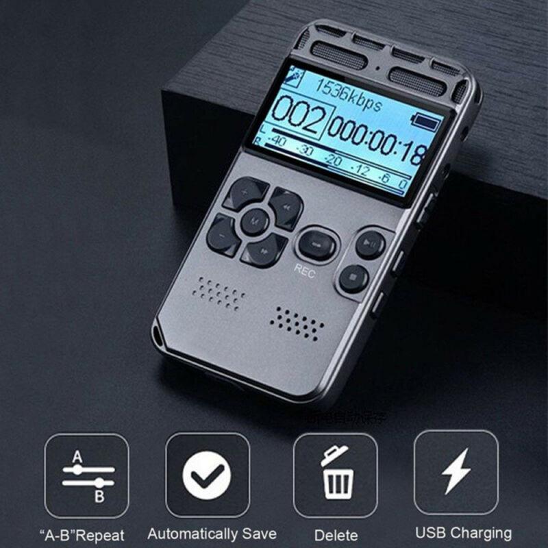 薄型ボイスレコーダー MP3音楽プレーヤー ボイスアクティベーション ノイズリダクション