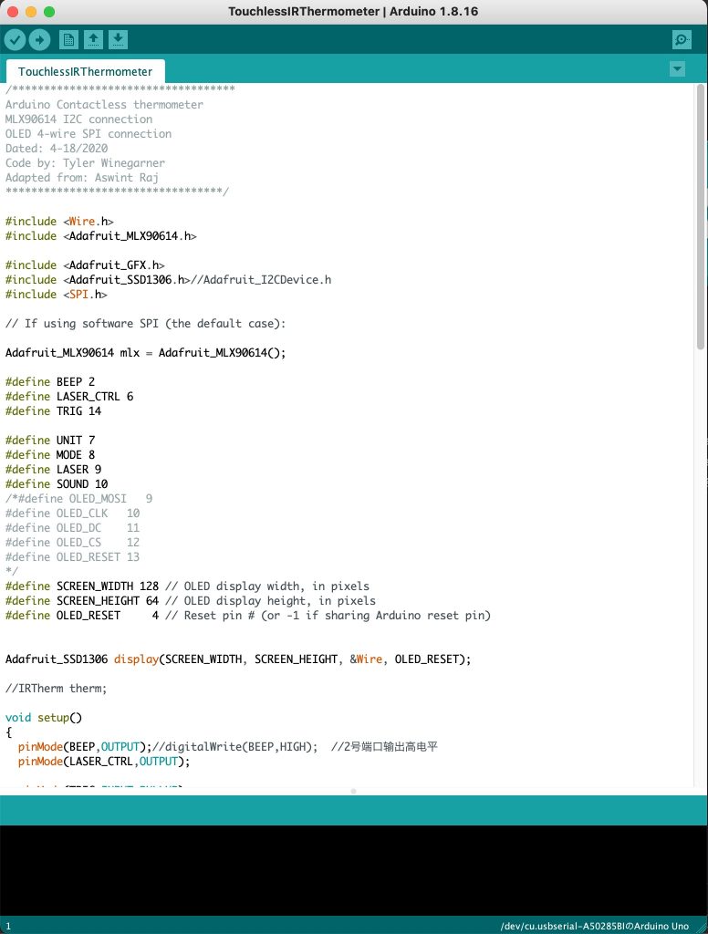 Arduino nano 非接触 赤外線温度計 DIYキット