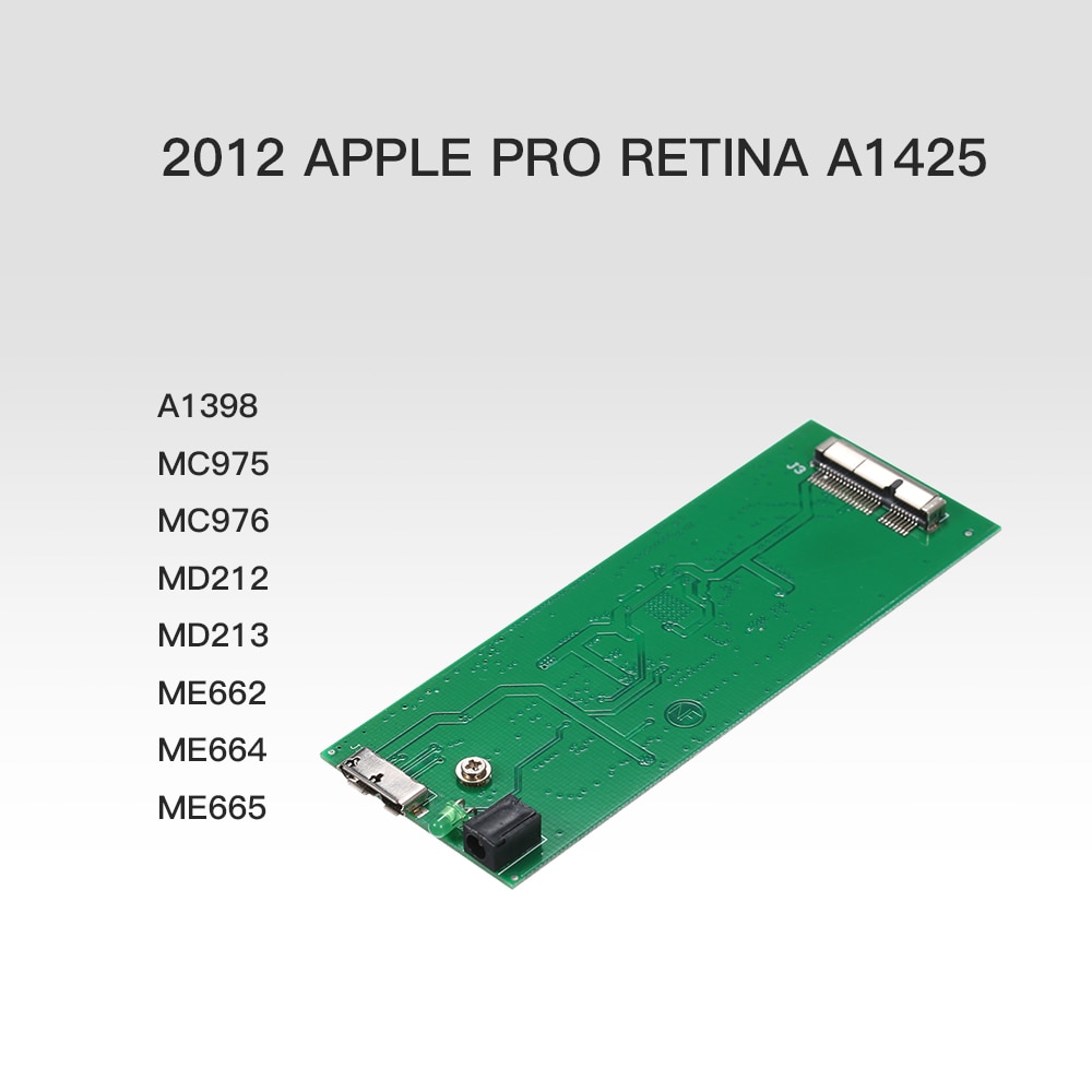 2012 Apple MacBook Pro Retina A1425 A1398 MC975 MC976 MD212 MD213 ME662 ME664 ME665 mSATA SSD対応 USB 3.0外付けケース