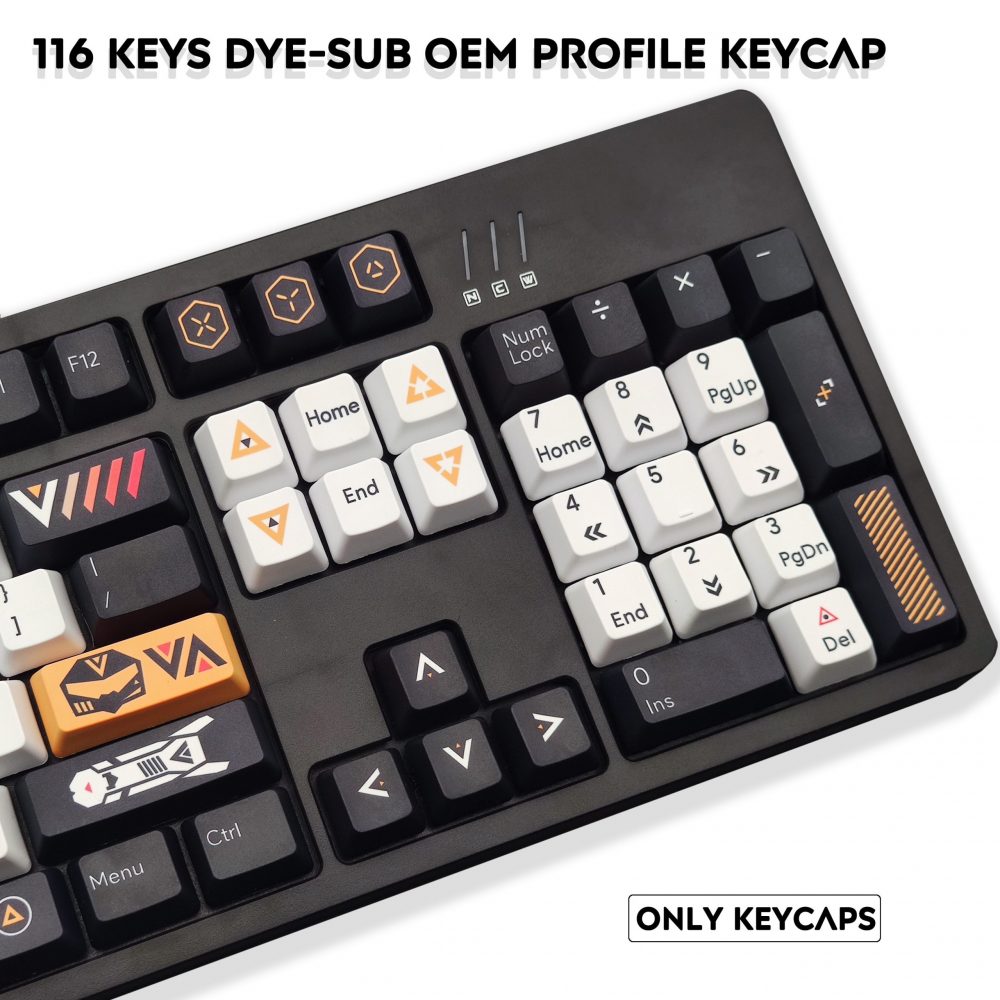 116キー PBT DYE-SUB チェリーMXスイッチ メカニカル キーボード対応 OEM プロファイル キーキャップ