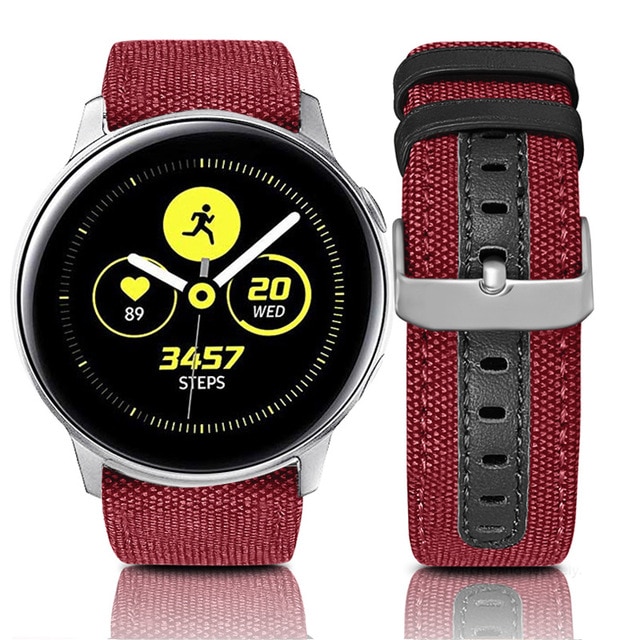 SAMSUNG Galaxy Watch 42mm 46mm Gear S2/3/4 Active対応 デニム＆レザー 時計バンド 20mm 22mm  - Disk House