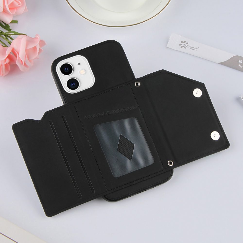 PU レザー iPhone 13 12 11 X 8 7 SE2 カード スロット ウォレットカバー - 画像 (8)