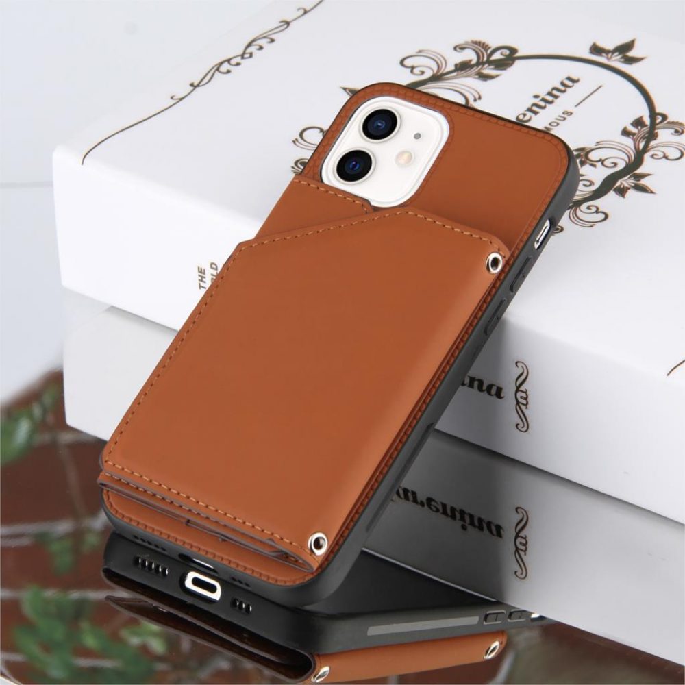 PU レザー iPhone 13 12 11 X 8 7 SE2 カード スロット ウォレットカバー - 画像 (16)