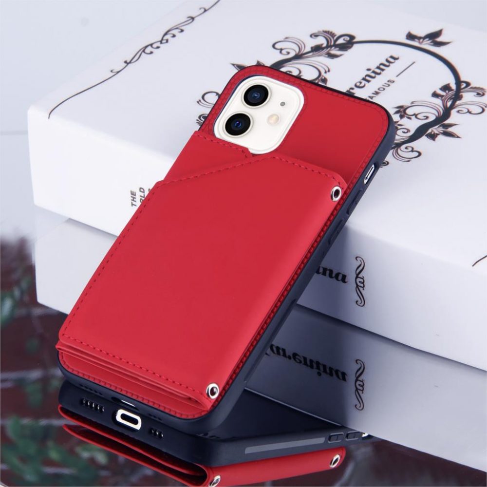 PU レザー iPhone 13 12 11 X 8 7 SE2 カード スロット ウォレットカバー - 画像 (14)