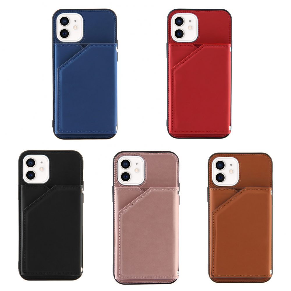 PU レザー iPhone 13 12 11 X 8 7 SE2 カード スロット ウォレットカバー - 画像 (2)