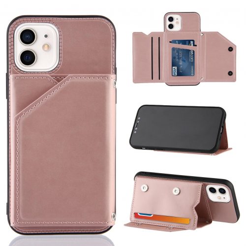 PU レザー iPhone 13 12 11 X 8 7 SE2 カード スロット ウォレットカバー