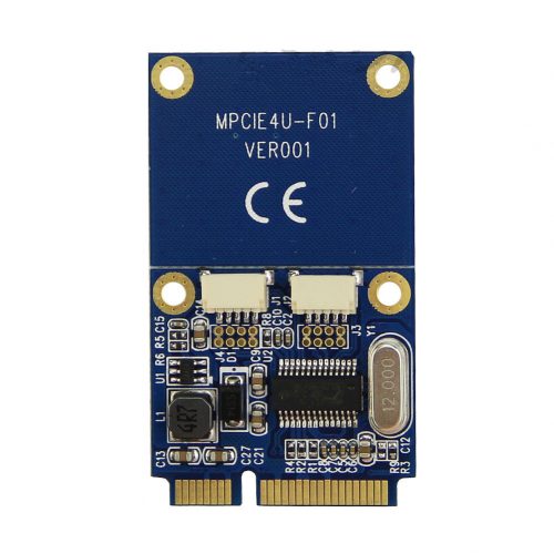 mini PCI-e デュアル USB 2.0アダプター