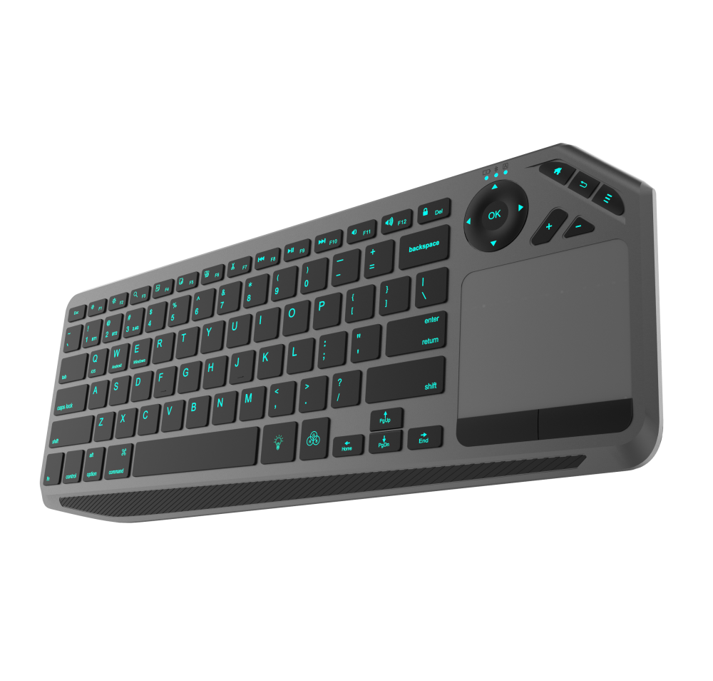 Bluetooth 2.4GHz 両対応 ワイヤレスキーボード タッチパッド - 画像 (2)