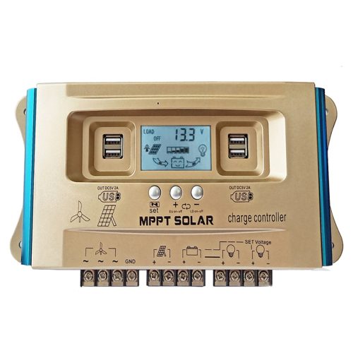 30A 40A 60A 100A 風力& ソーラー ハイブリッド MPPT コントローラー 12V 24V 36V 48V 60V バッテリー充電レギュレーター クワッドUSB