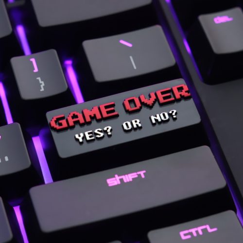 メカニカルキーボード用 Enter キーキャップ Game Over グラフィックカード
