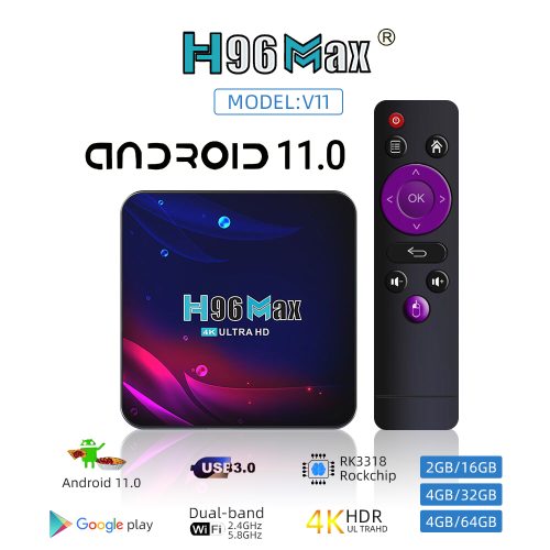 Android 11 スマートHD TV BOX H96 Max 4K