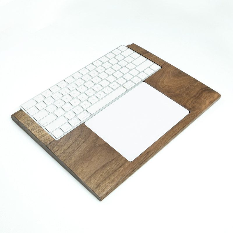 Apple Magic Keyboard Magic Trackpad 対応ウォルナット無垢材トレイ ...