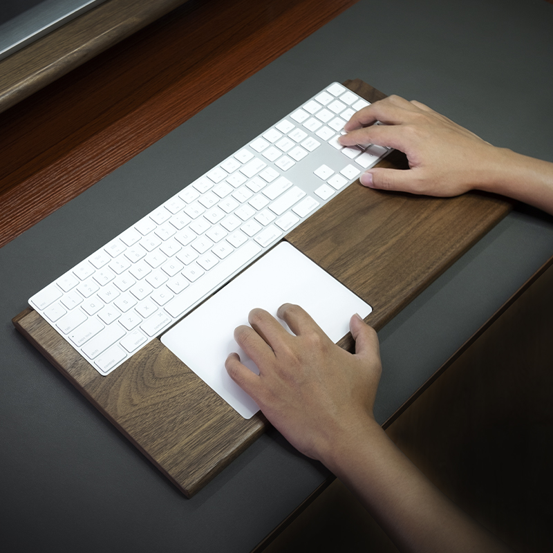 Apple Magic Keyboard Magic Trackpad 対応ウォルナット無垢材トレイ