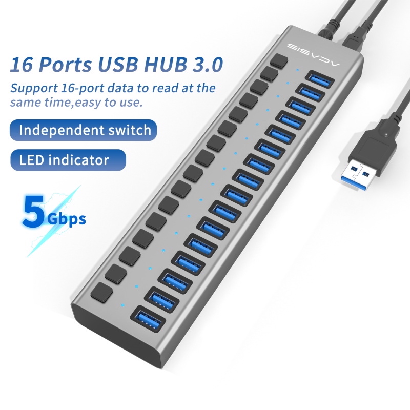 16/10/4 ポート USB 3.0 ハブ スプリットスイッチ -