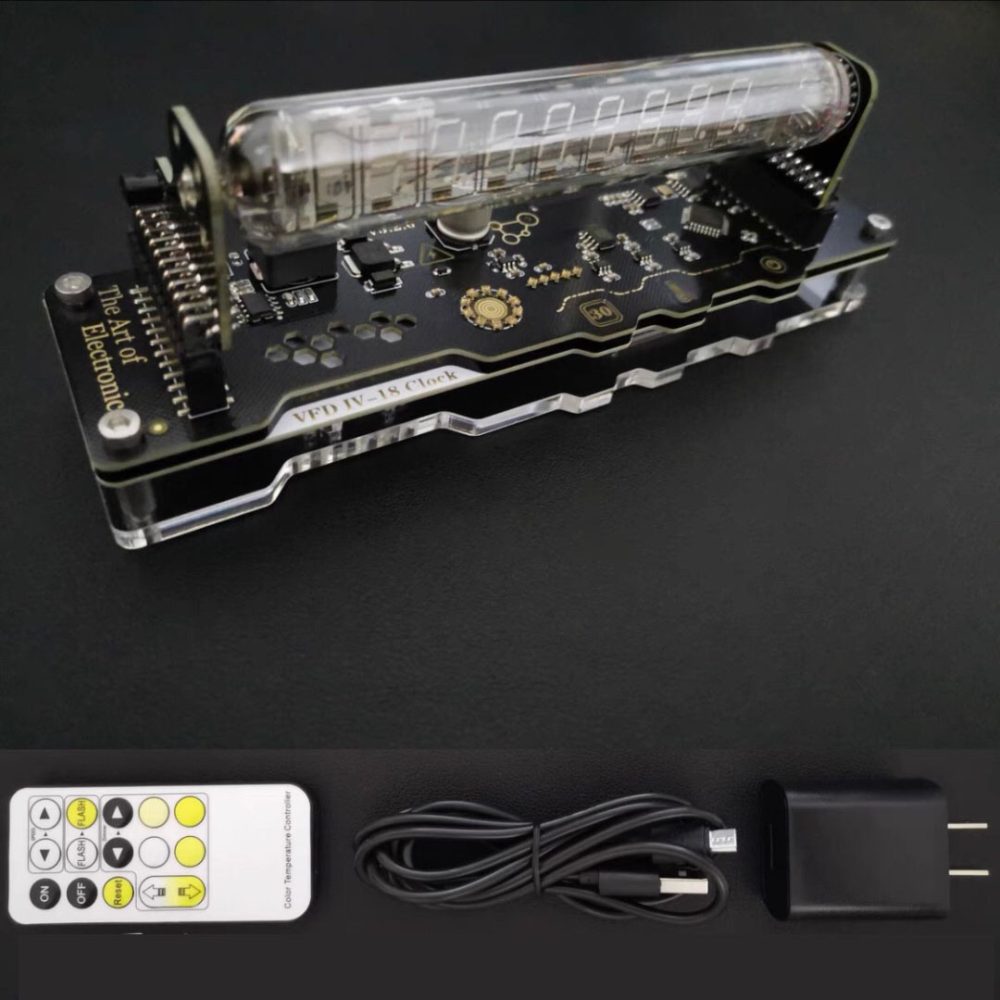 IV-18 VFD リファインニキシーチューブ クロック RGB LED - 画像 (14)