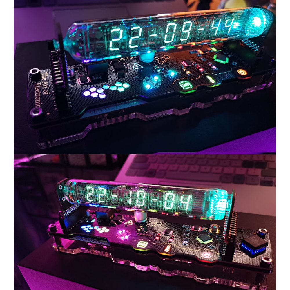 IV-18 VFD リファインニキシーチューブ クロック RGB LED - 画像 (2)