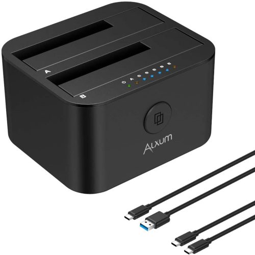 クローン機能付き 2.5/3.5インチ SATA ハードディスク・SSD デュアル ドッキングステーション USB 3.0接続 UASP