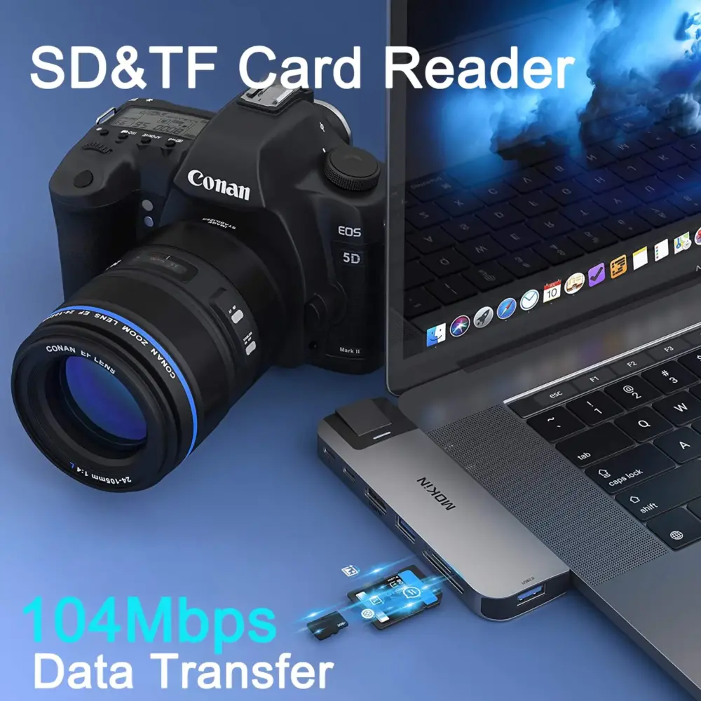 MacBook Pro/Air対応 マルチポート USB Type-C ハブ 4K HDMI ギガビットイーサーネット USB - 画像 (5)
