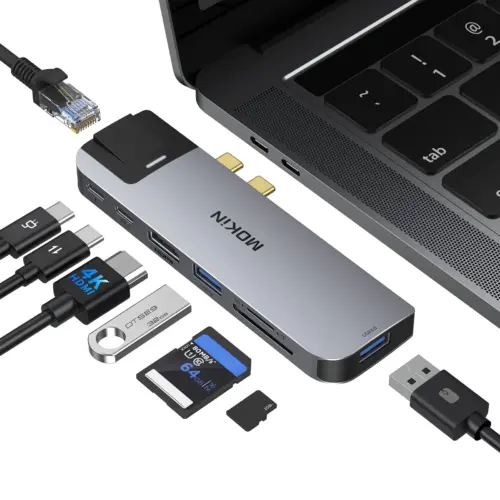 MacBook Pro/Air対応 マルチポート USB Type-C ハブ 4K HDMI ギガビットイーサーネット USB