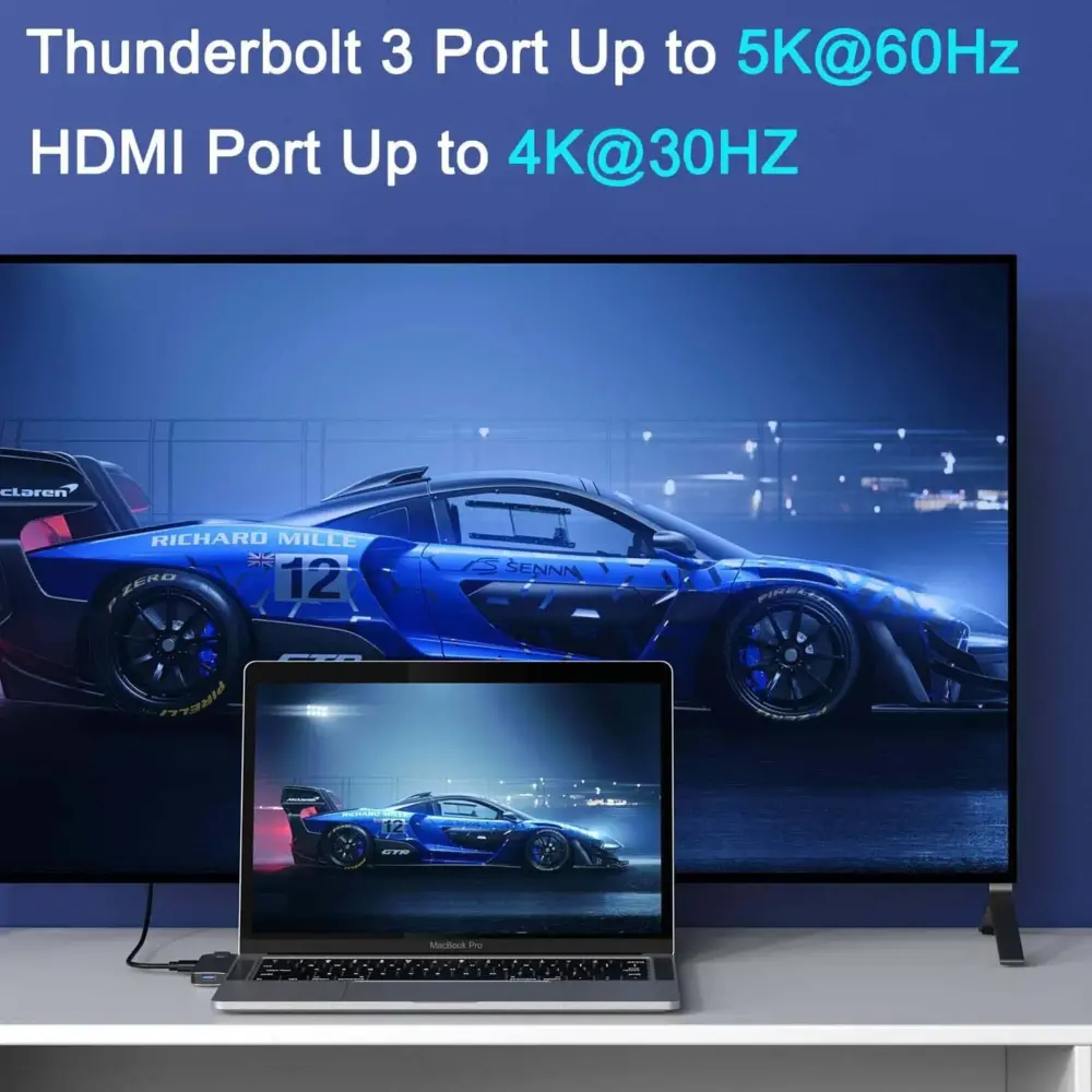 MacBook Pro/Air対応 マルチポート USB Type-C ハブ 4K HDMI ギガビットイーサーネット USB - 画像 (4)